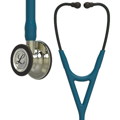 Stéthoscope 3M™ Littmann® Cardiologie IV™ Édition Champagne - BLEU CARAIBES - MyStetho