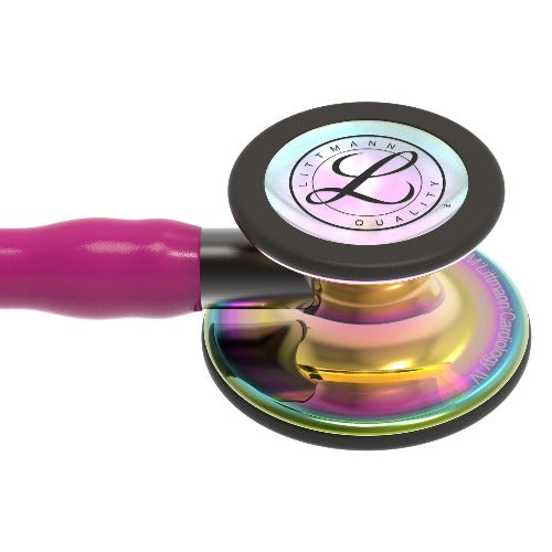 Stéthoscope 3M™ Littmann® Cardiologie IV™ Édition Rainbow Brillant - FRAMBOISE - MyStetho