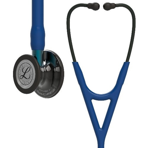 Stéthoscope 3M™ Littmann® Cardiologie IV™ Édition Smoke Brillant Base Bleue - BLEU MARINE - MyStetho