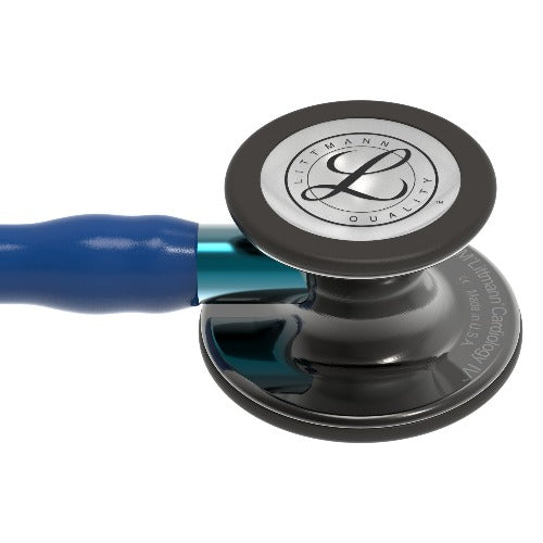 Stéthoscope 3M™ Littmann® Cardiologie IV™ Édition Smoke Brillant Base Bleue - BLEU MARINE - MyStetho