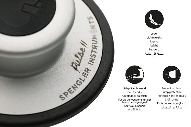 Stéthoscope Spengler® Pulse II™ simple pavillon - CARBONE - MyStetho