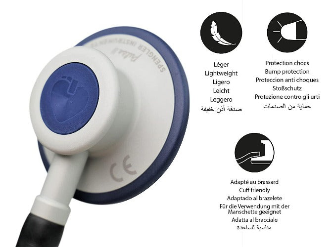 Stéthoscope Spengler® Pulse II™ simple pavillon - MYRTILLE - MyStetho