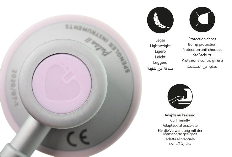 Stéthoscope Spengler® Pulse II™ simple pavillon - ROSE POUDRÉ - MyStetho